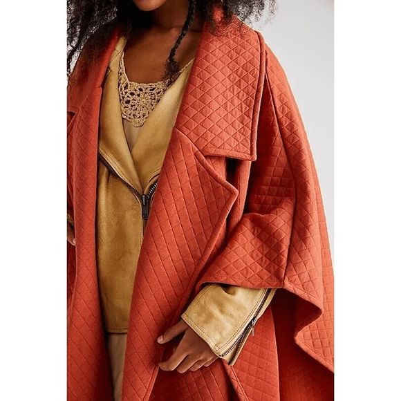 Free People Off Duty Quilted Poncho $168 - Picture 3 of 7